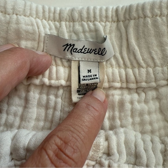 Madewell Lightspun Pull On Balloon Pants in Lighthouse Color Off White Size MED - Picture 6 of 13